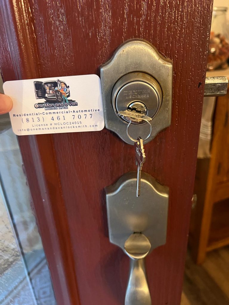 One Man and a Van - New handleset and deadbolt installed in Tampa FL (3)